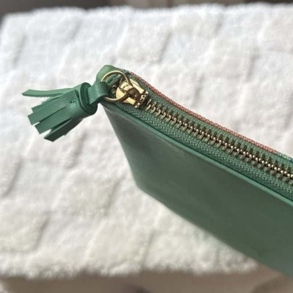 3/$20 Rachel Pally Pink & Turquoise Tropical Reversible Clutch zipper handbag - Picture 6 of 8